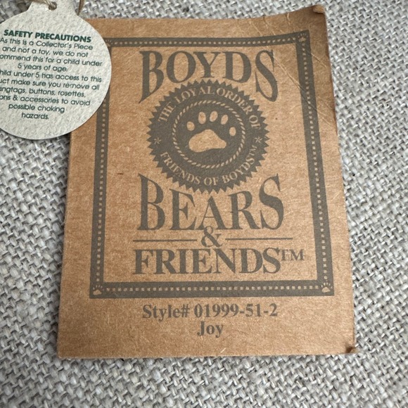 NEW Boyds Bears & Friends Joy 6.5" Fully Jointed Collectible Teddy Bear 1990-99‎ - Picture 5 of 14